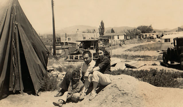 Camping out in the backyard